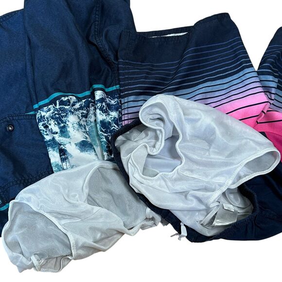 Old Navy Swimsuit Boardshort Trunks Boys Size L (10-12) Set of 2 - Picture 3 of 13